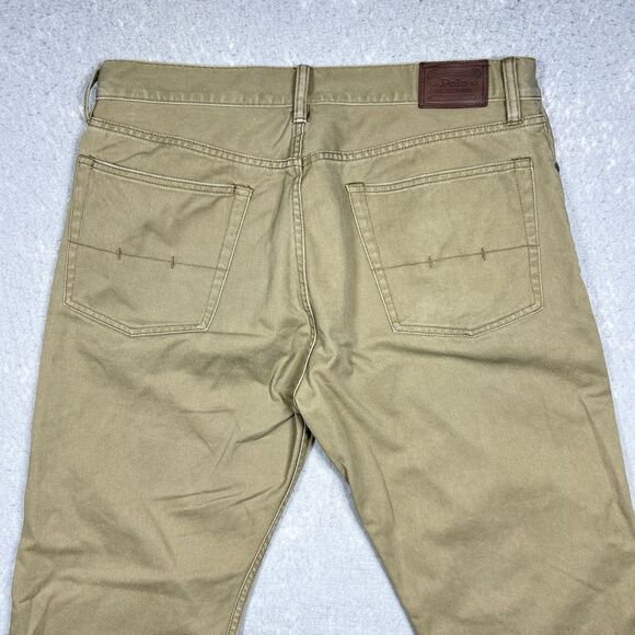 Polo Ralph Lauren Pants Jeans Classic 867 Brown Khaki Tan Men’s 35X32 - Picture 5 of 14